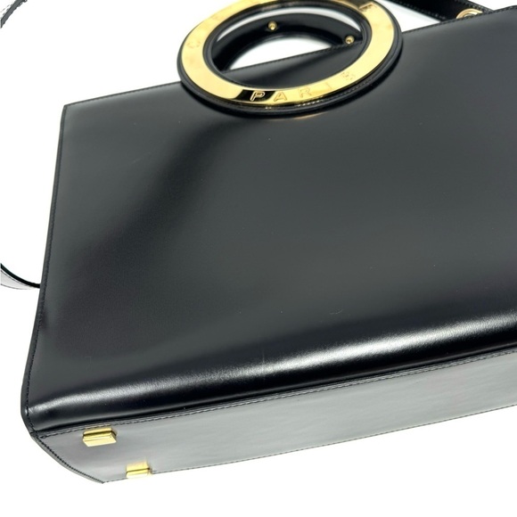 Celine 2-Way Black Leather Smooth Crossbody Top Handle Bag - Picture 4 of 15